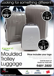 custom moulded promotional travel luggage!